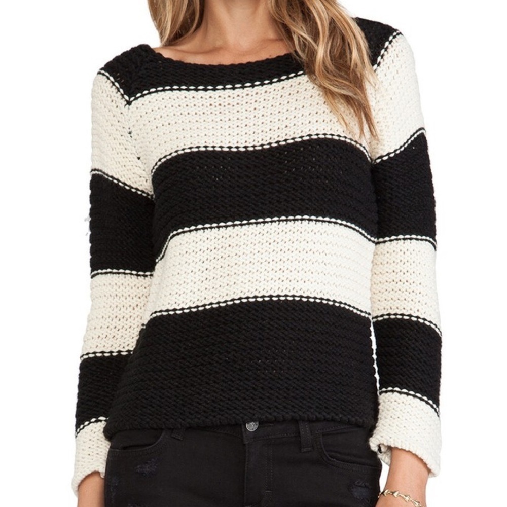 Sanctuary chunky knit wide stripe sweater Size Small